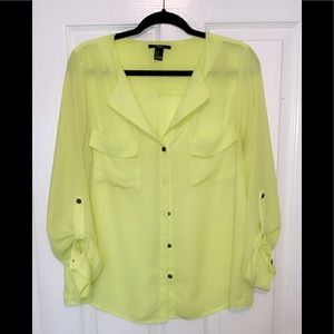 Chartreuse green blouse